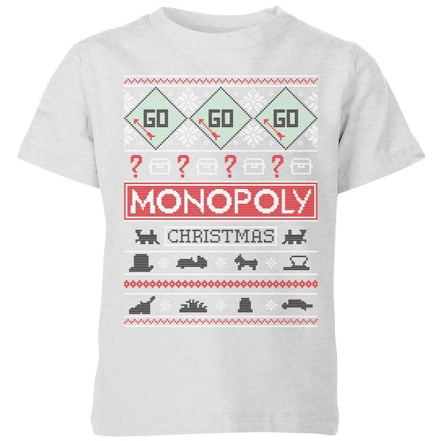 Monopoly Kids' Christmas T-Shirt - Grey - 9-10 ans on Productcaster.