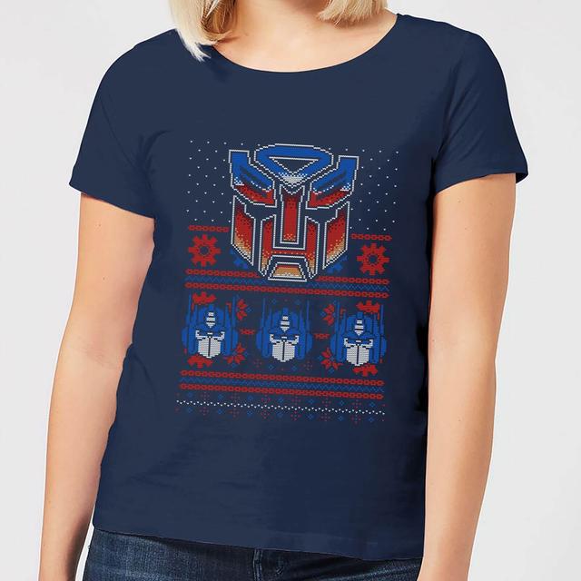 Autobots Classic Ugly Knit Women's Christmas T-Shirt - Navy - XXL on Productcaster.