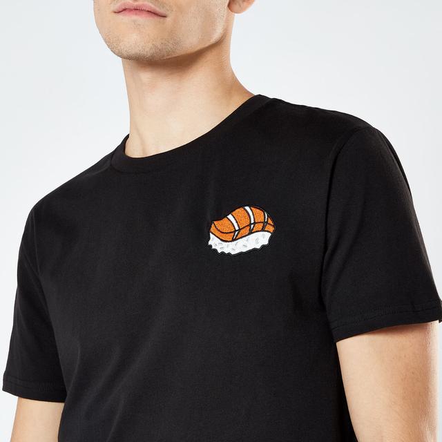 Sushi Unisex Embroidered T-Shirt - Black - XL - Black on Productcaster.