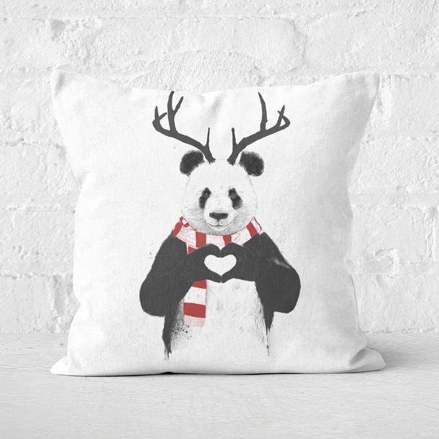 Xmas Panda Square Cushion - 40x40cm - Soft Touch on Productcaster.