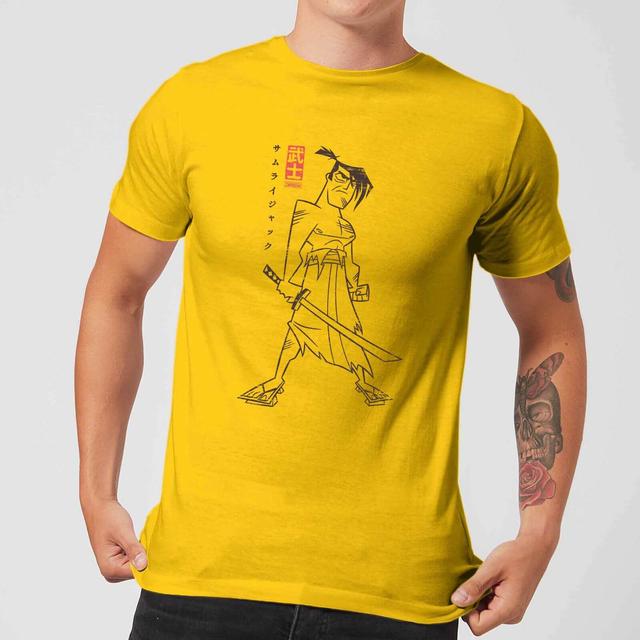 Samurai Jack Vintage Kanji Men's T-Shirt - Yellow - XS on Productcaster.