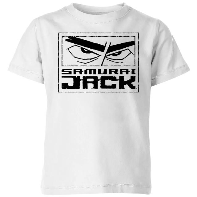 Samurai Jack Stylised Logo Kids' T-Shirt - White - 5-6 år - Vit on Productcaster.