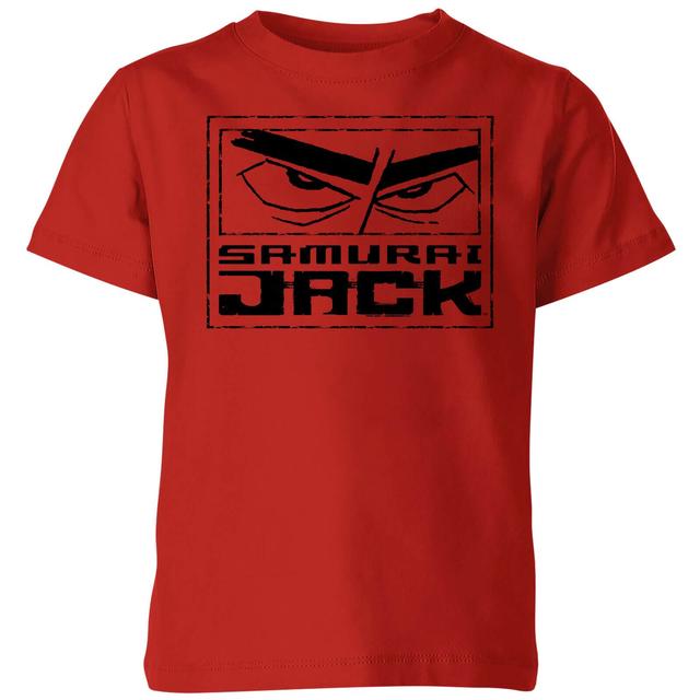 Samurai Jack Stylised Logo Kids' T-Shirt - Red - 11-12 Years on Productcaster.