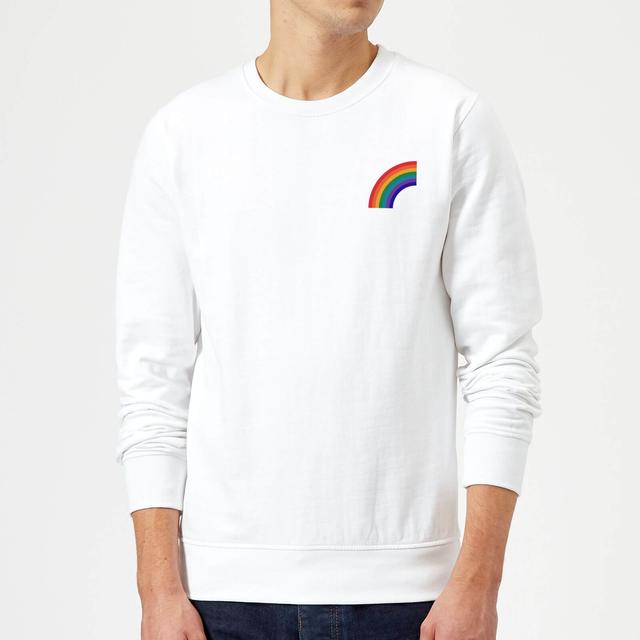 Half Rainbow Sweatshirt - White - M - Weiß on Productcaster.