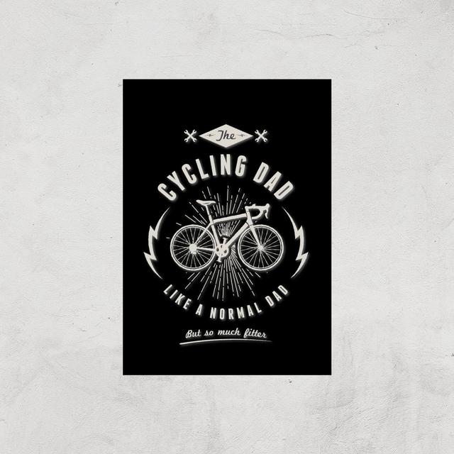 Cycling Dad Art Print - A2 - Print Only on Productcaster.