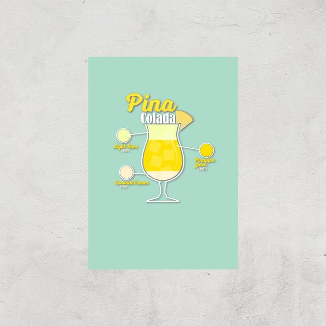 Infographic Pinacolada Art Print - A2 - Print Only on Productcaster.