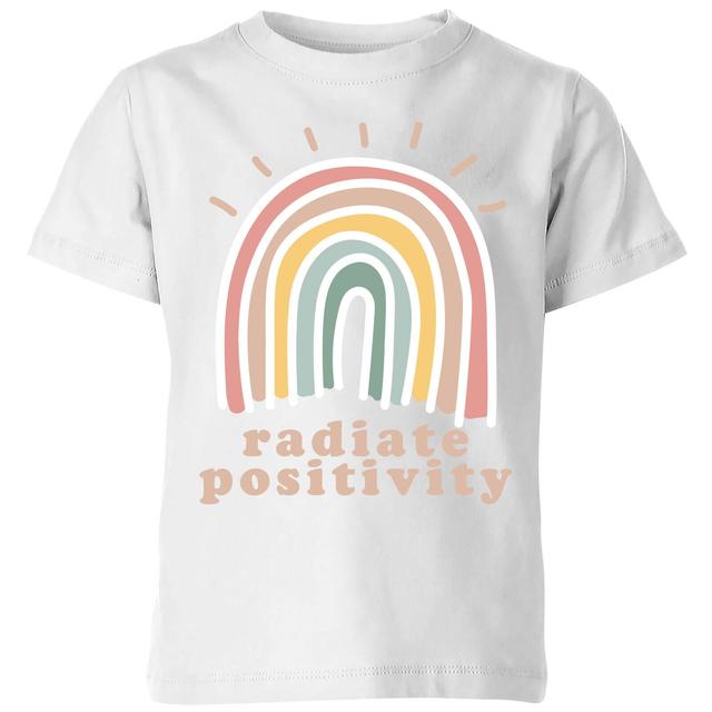 Radiate Positivity Kids' T-Shirt - White - 11-12 Jahre - Weiß on Productcaster.