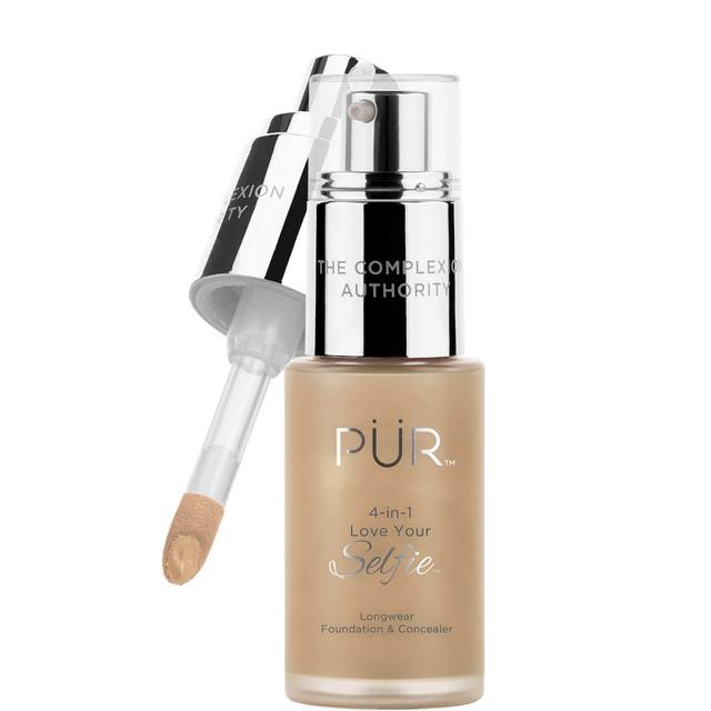 PÜR 4-in-1 Love Your Selfie Longwear Foundation and Concealer 30ml (Various Shades) - TG3/Oak on Productcaster.