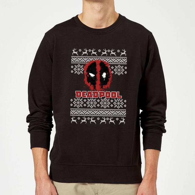 Deadpool Christmas Jumper - Black - XXL on Productcaster.