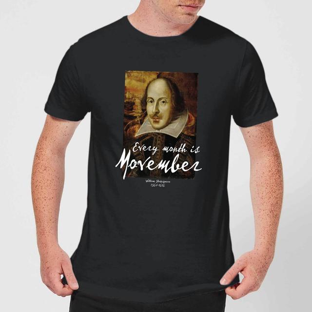 Every Month Is Movember Shakespeare T-Shirt - Black - M - Schwarz on Productcaster.