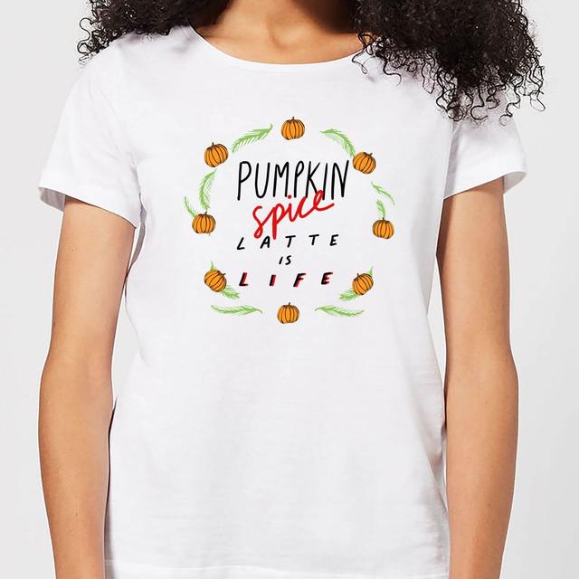 Pumpkin Spice Latte Is Life Women's T-Shirt - White - XXL - White on Productcaster.