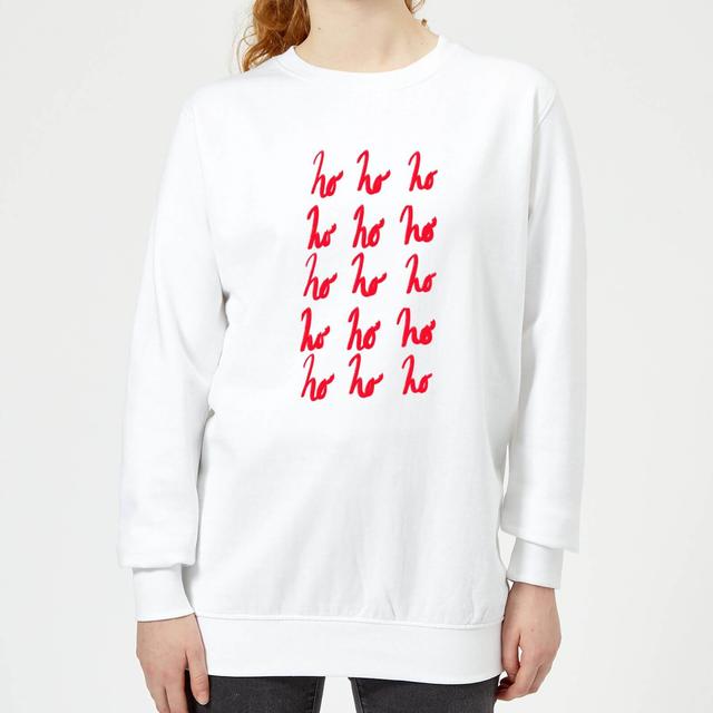 Ho Ho Ho Repetitive Women's Sweatshirt - White - S - Weiß on Productcaster.