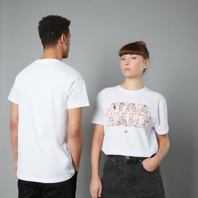 The Rise of Skywalker Logo Unisex T-Shirt - White - XL on Productcaster.