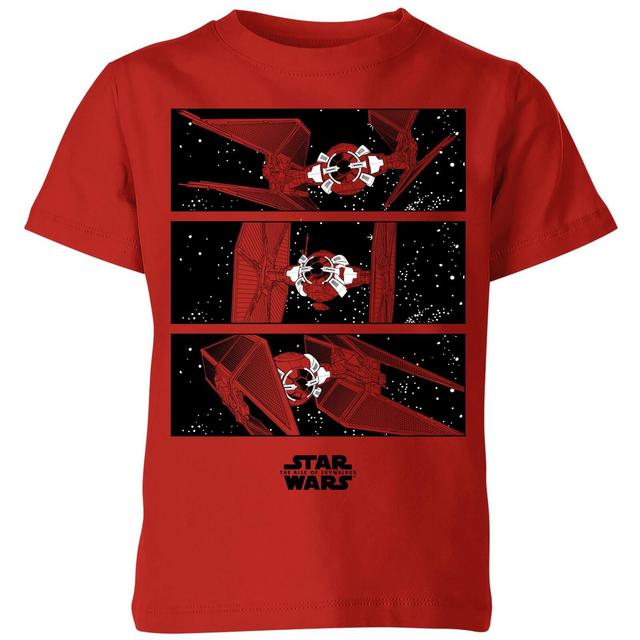 The Rise of Skywalker Tie Fighter Kids' T-Shirt - Red - 9-10 Years on Productcaster.