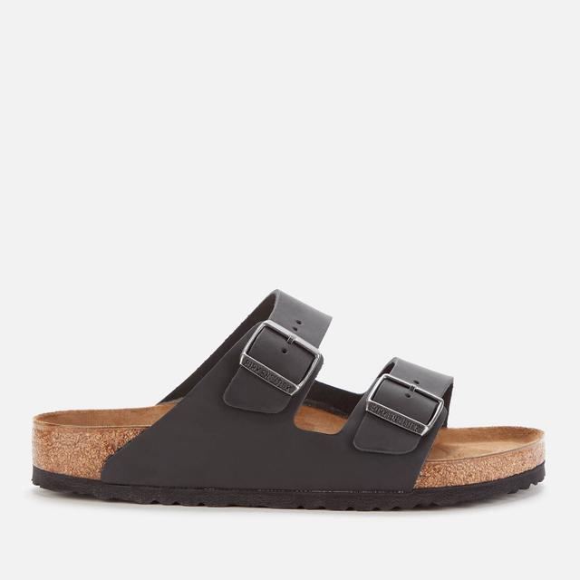 Birkenstock Men's Arizona Oiled Leather Double Strap Sandals - Black - EU 41/UK 7.5 on Productcaster.