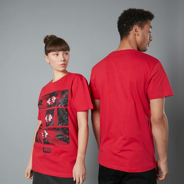 T-Shirt The Rise of Skywalker Tie Fighter - Rosso - Unisex - S on Productcaster.