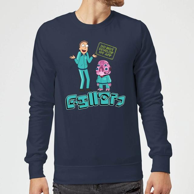 Rick and Morty Do Not Develop My App Sweatshirt - Navy - S on Productcaster.