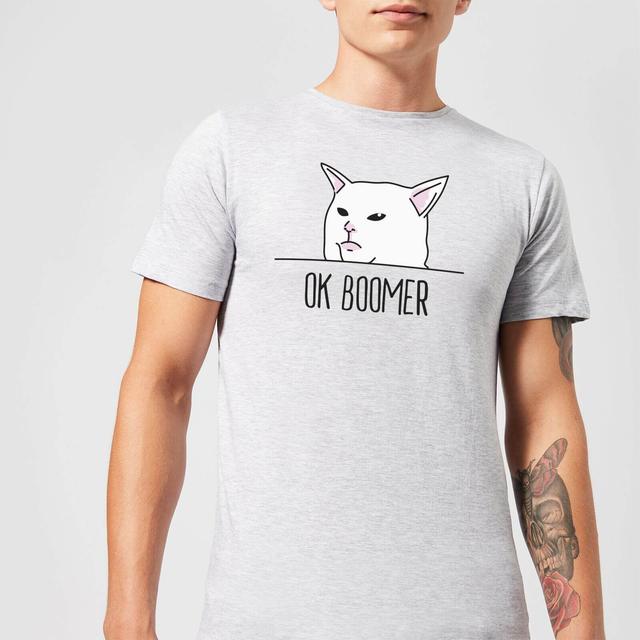 Ok Boomer Cat Men's T-Shirt - Grey - L on Productcaster.