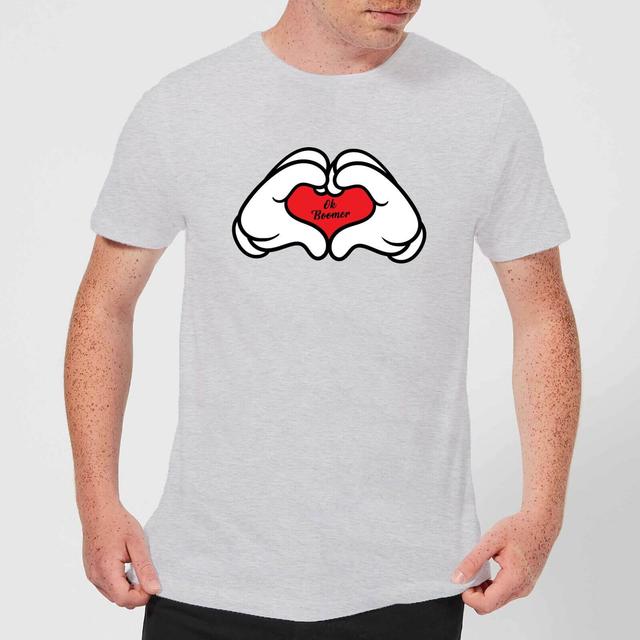 Ok Boomer Love Hands Men's T-Shirt - Grey - XXL - Grey on Productcaster.