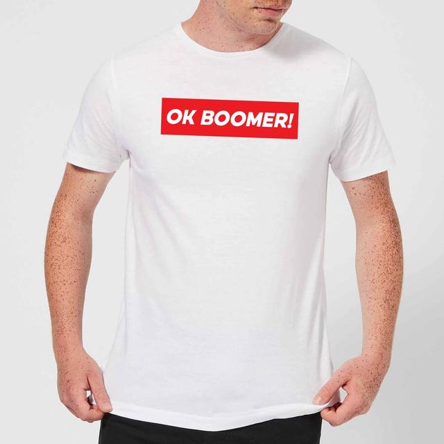 Ok Boomer! Block Men's T-Shirt - White - XXL - Weiß on Productcaster.