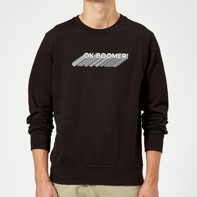 Ok Boomer Repeat Sweatshirt - Black - M - Black on Productcaster.