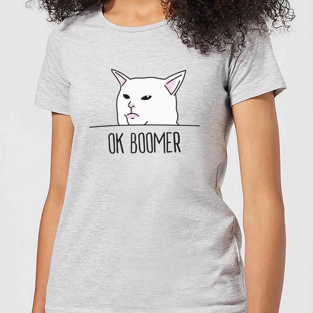 Ok Boomer Cat Women's T-Shirt - Grey - XXL - Grau on Productcaster.