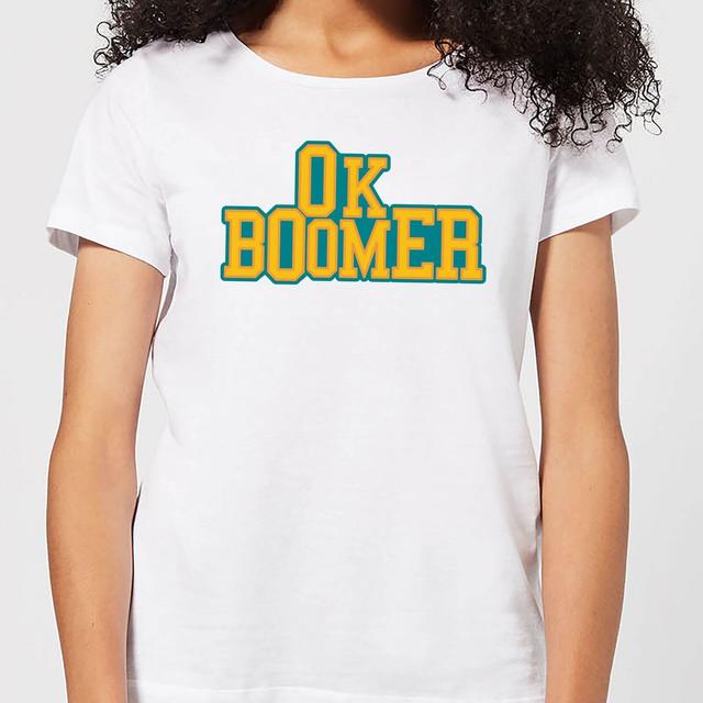 Ok Boomer College Women's T-Shirt - White - M - Weiß on Productcaster.