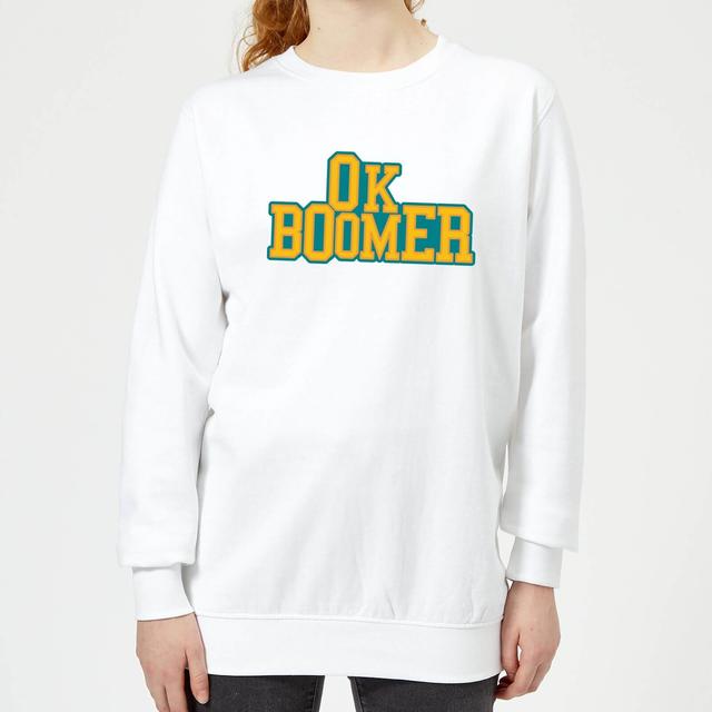 Ok Boomer College Women's Sweatshirt - White - S - Weiß on Productcaster.