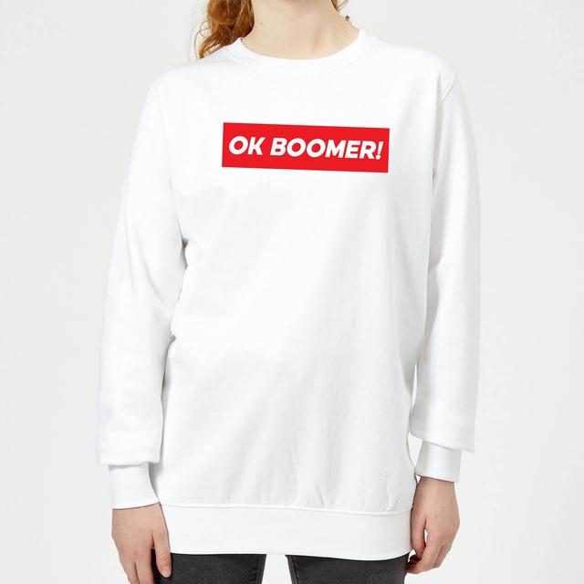 Ok Boomer! Block Women's Sweatshirt - White - L - Weiß on Productcaster.