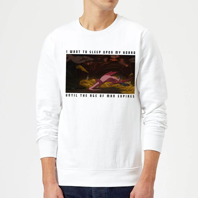 Rick and Morty I Want To Sleep Upon My Hoard Sweatshirt - White - M - Weiß on Productcaster.