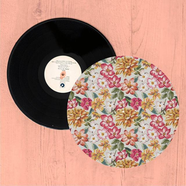 Tropical Flowers Turntable Slip Mat Mehrfarbig on Productcaster.