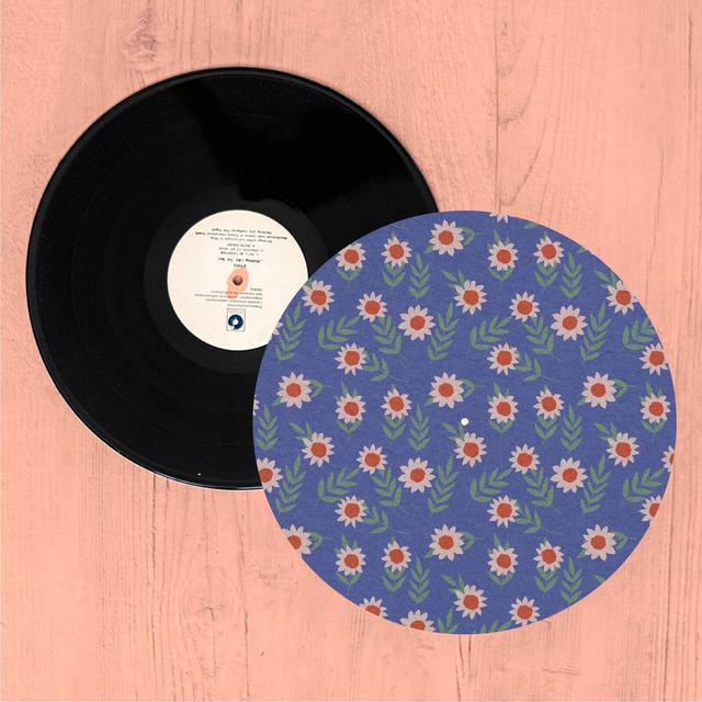 Illustrated Flower Turntable Slip Mat Multi on Productcaster.