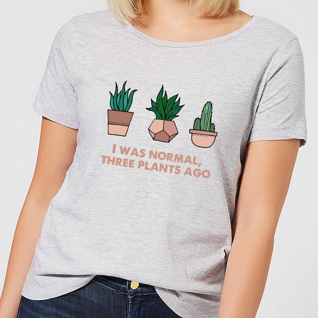 I Was Normal Three Plants Ago Illustration Women's T-Shirt - Grey - XL - Grau on Productcaster.