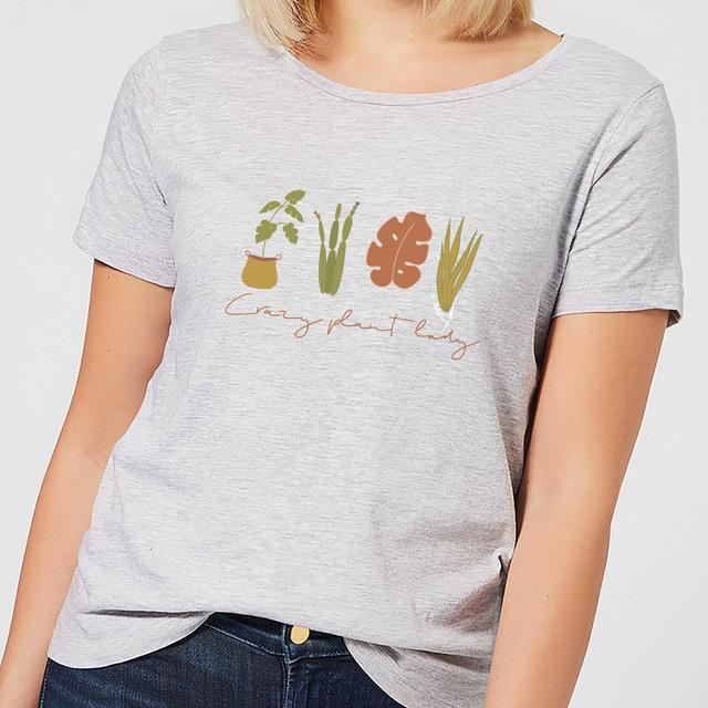 Burnt Orange Crazy Plant Lady Women's T-Shirt - Grey - 3XL - Grey on Productcaster.