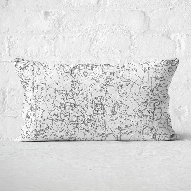 Faces Rectangular Cushion - 30x50cm - Soft Touch on Productcaster.