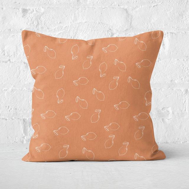 Lemon Square Cushion - 50x50cm - Soft Touch on Productcaster.