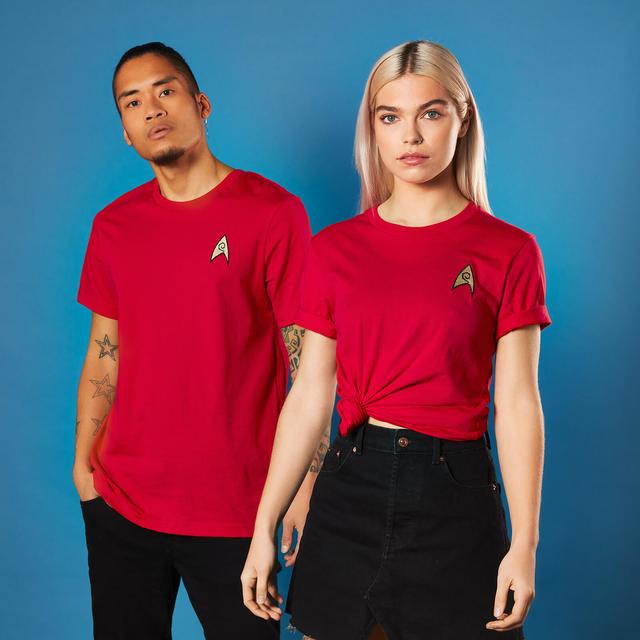 Camiseta Star Trek Bordado Operations Badge - Unisex - Rojo - XS - Rojo on Productcaster.