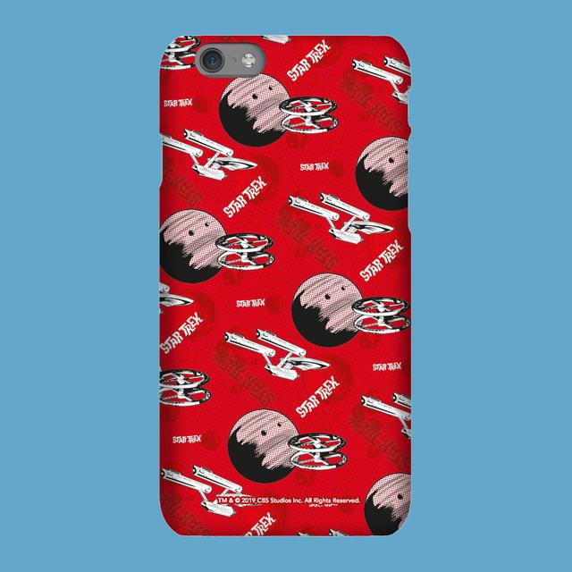 Red Retro Star Trek Phone Case for iPhone and Android - Snap Case - Matte on Productcaster.