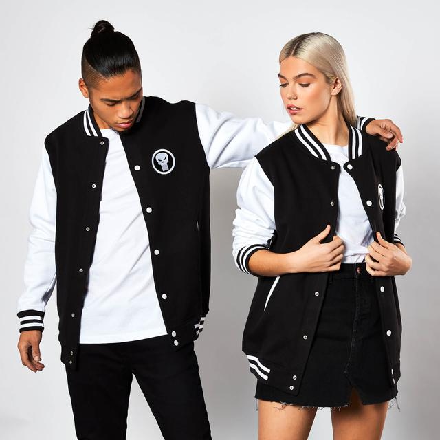 Marvel The Punisher Varsity Jacket - Black / White - L on Productcaster.