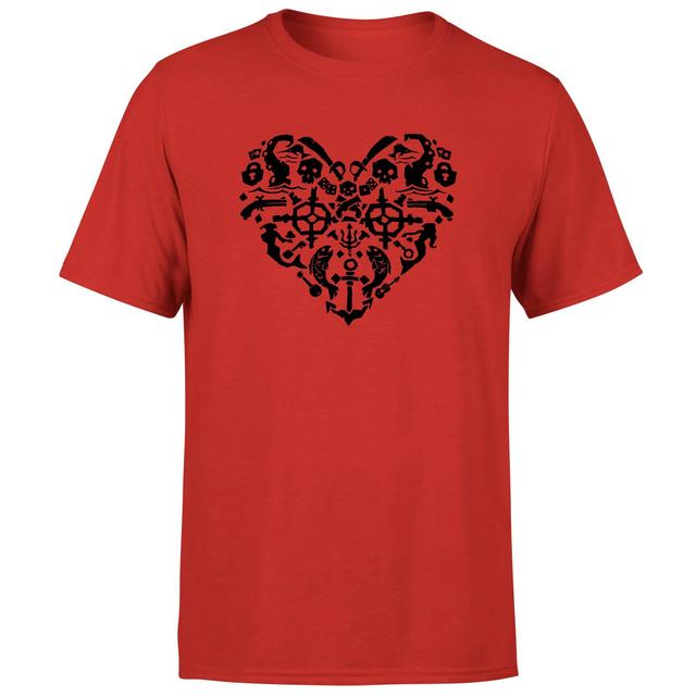 Sea of Thieves Heart T-Shirt - Red - L on Productcaster.