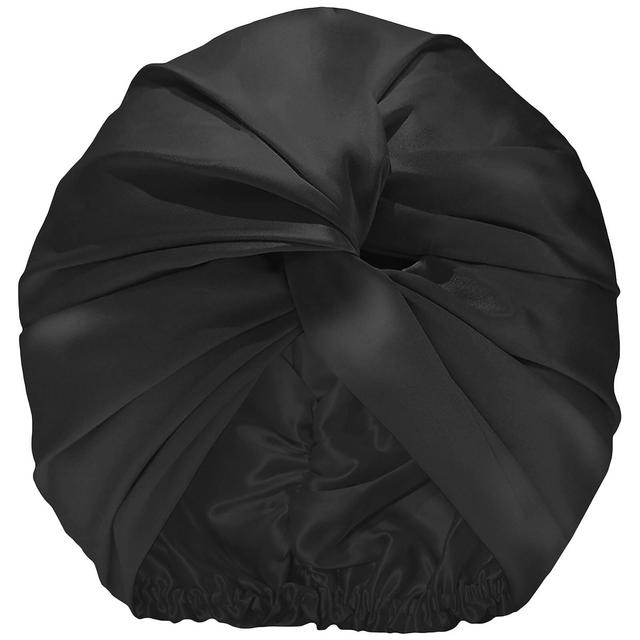 Slip Pure Silk Turban (Various Colours) - Black on Productcaster.