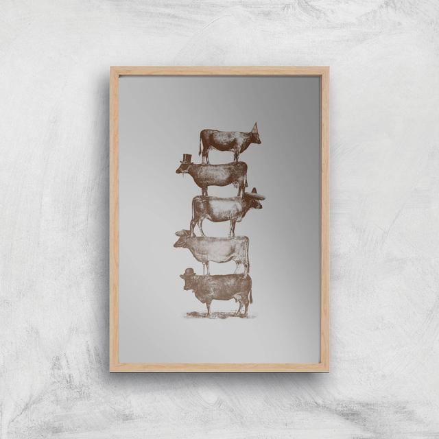 Cow Cow Nuts Art Print - A2 - White Frame on Productcaster.