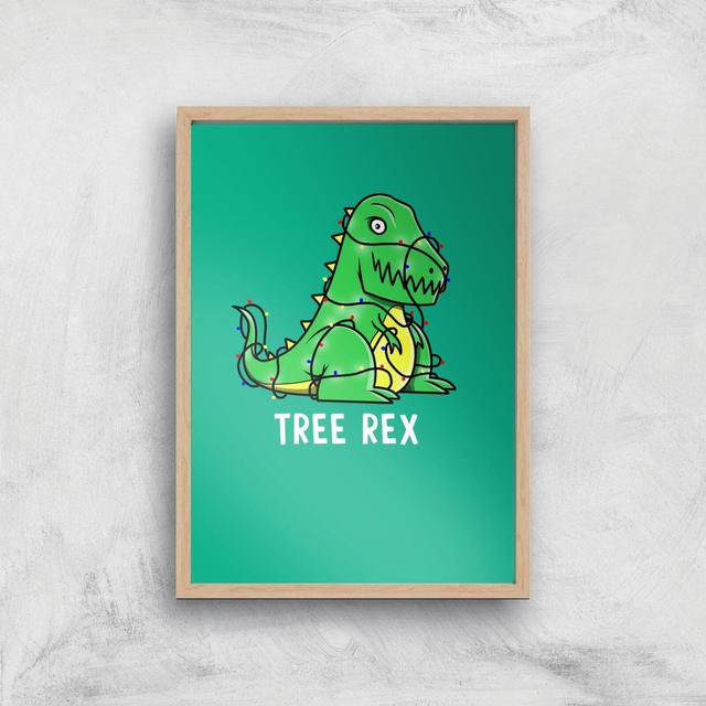 Tree Rex Art Print - A2 - White Frame on Productcaster.