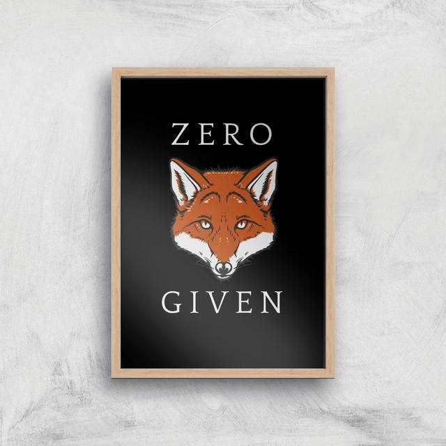 Zero Fox Given Art Print - A2 - White Frame on Productcaster.