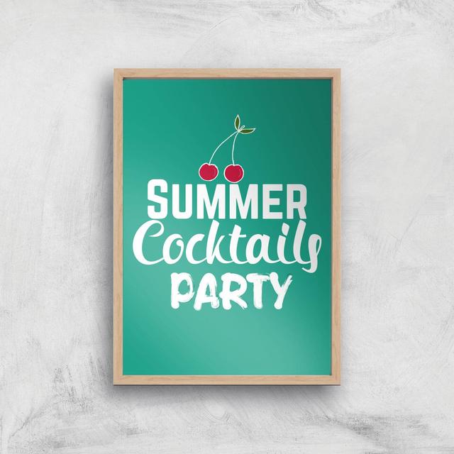 Summer Cocktails Party Art Print - A2 - White Frame on Productcaster.