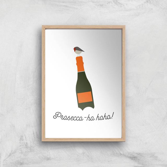 Prosecco-ho-ho Art Print - A2 - White Frame on Productcaster.