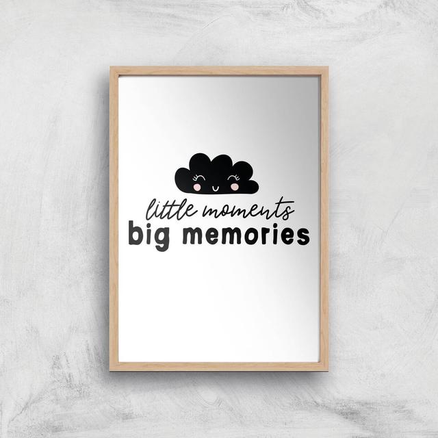 Little Moments Big Memories Art Print - A2 - White Frame on Productcaster.