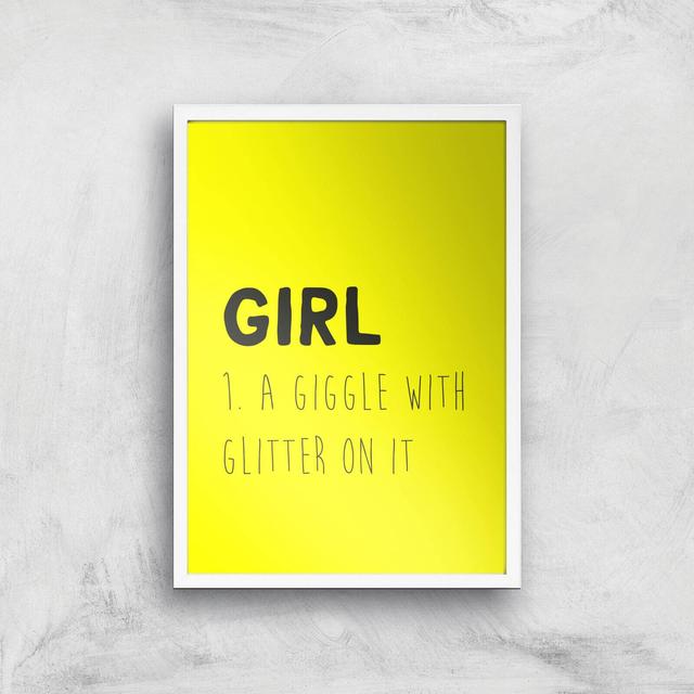 Girl Definition Art Print - A2 - White Frame on Productcaster.