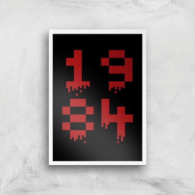 1984 Gaming Art Print - A2 - White Frame on Productcaster.