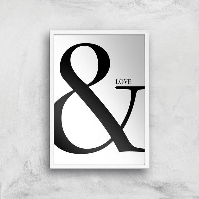 & Love Art Print - A2 - White Frame on Productcaster.